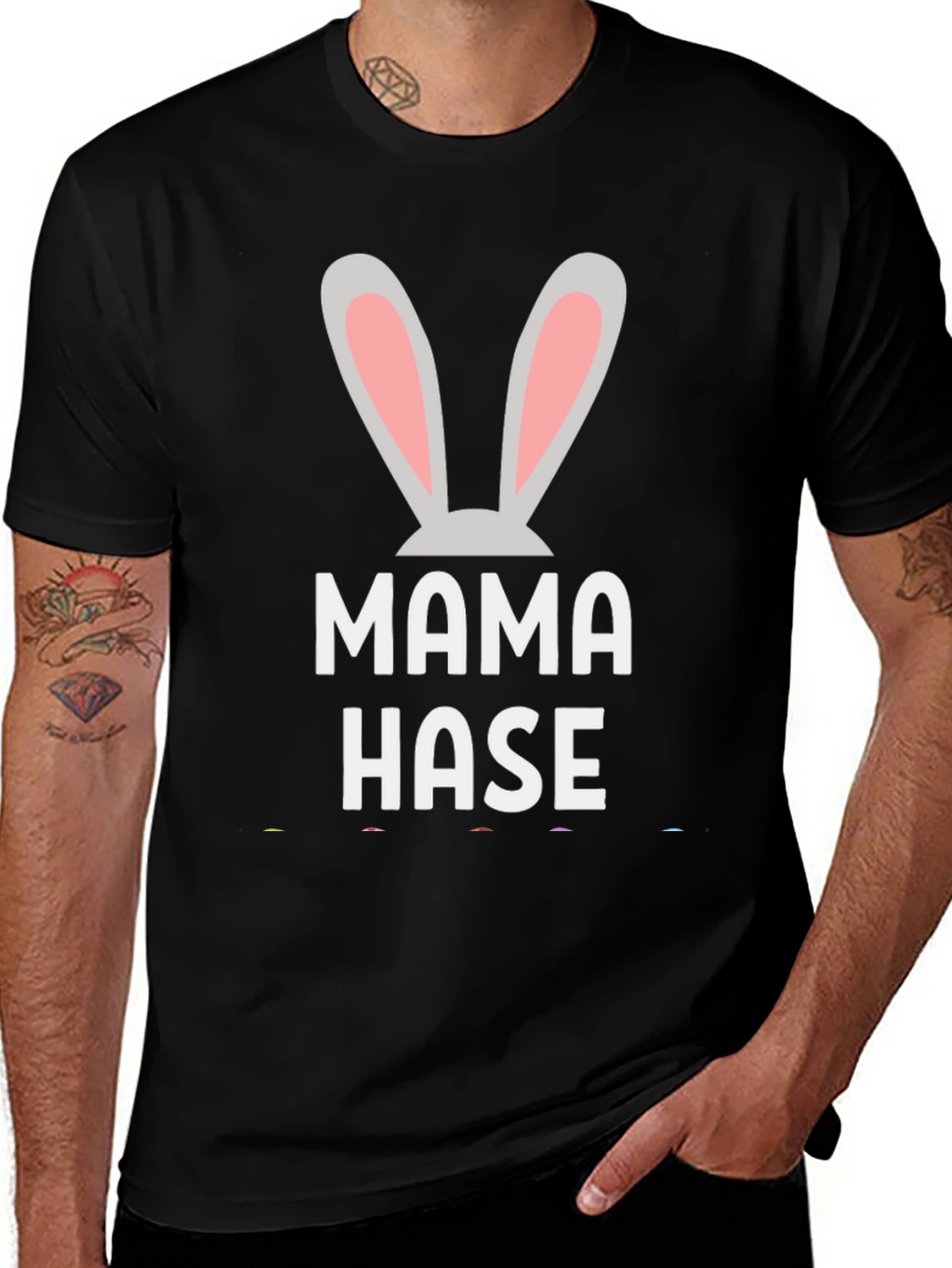 Mama Hase Easter Bunny T-Shirt - Black