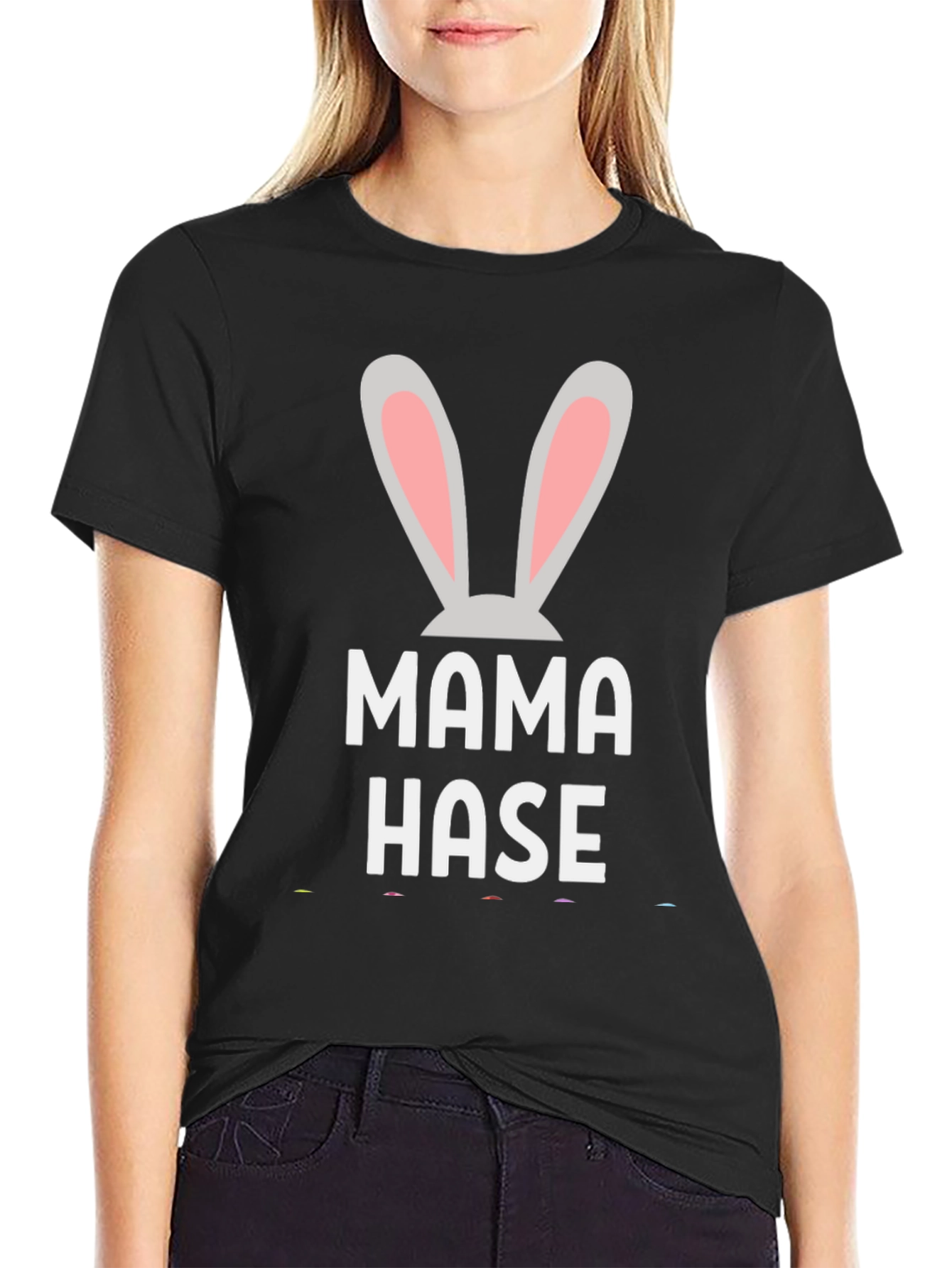 Mama Hase Easter Bunny T-Shirt - Black