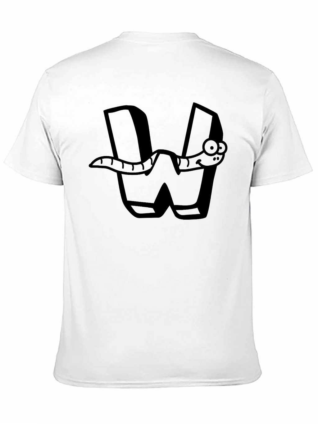 Worm Letter W Graphic Print T-Shirt