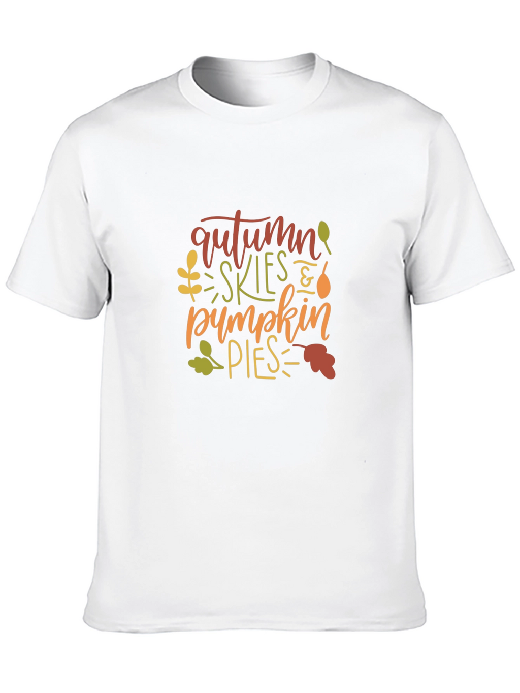 Autumn Skies & Pumpkin Pies Black T-Shirt