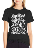 NYC Boroughs Graffiti Style Black T-Shirt