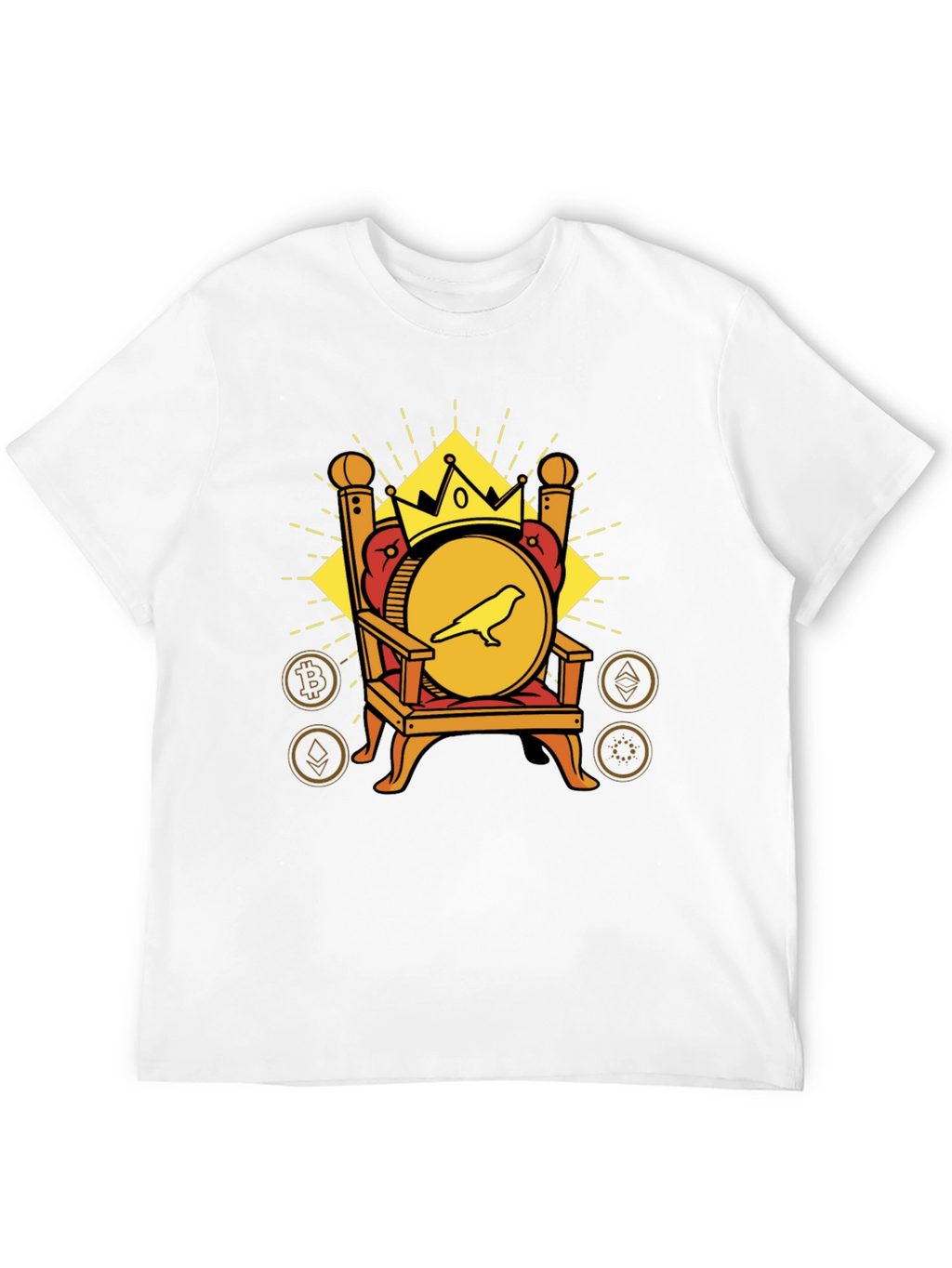 Crypto King T-Shirt - Crow on Throne