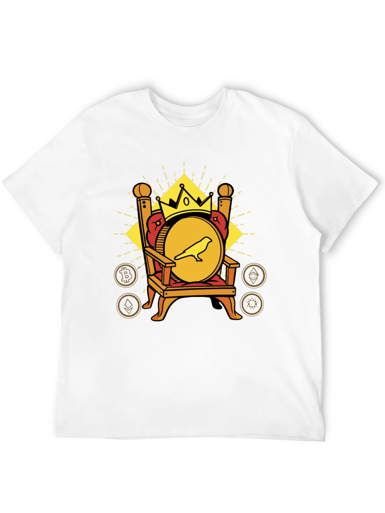 Crypto King T-Shirt - Crow on Throne