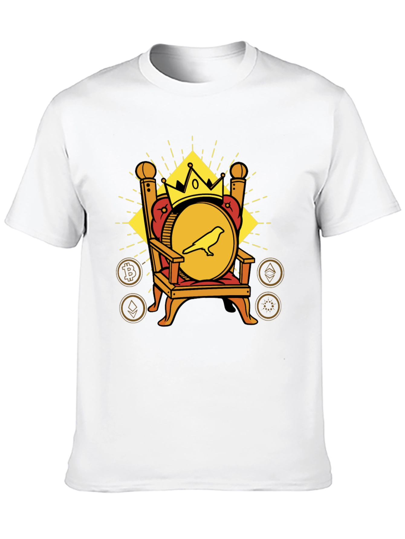 Crypto King T-Shirt - Crow on Throne