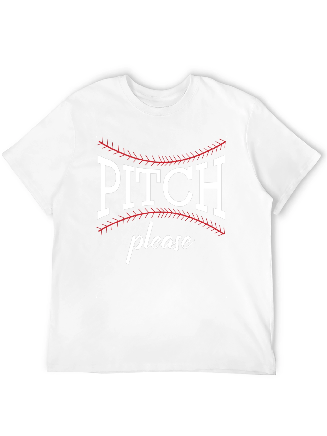Pitch Please Baseball Graphic Tee - Black