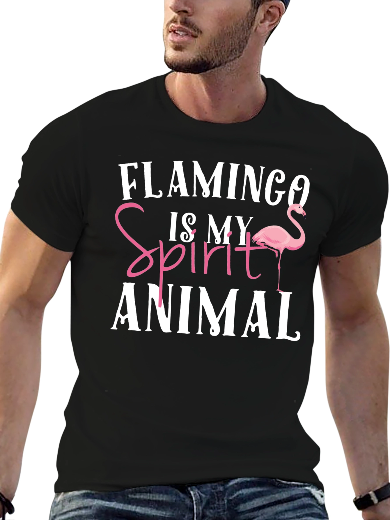 Flamingo Spirit Animal Graphic Tee