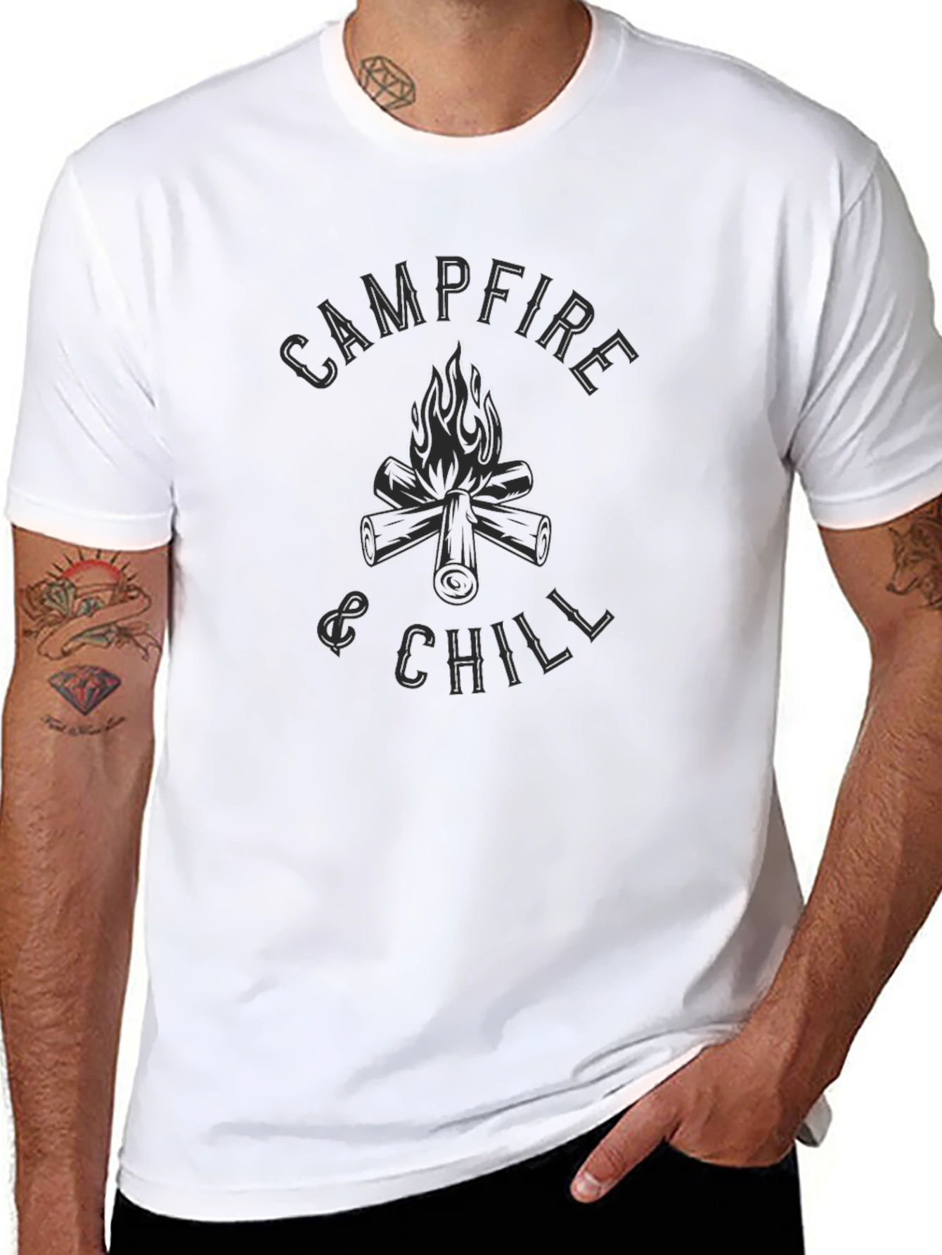 Campfire & Chill Graphic Tee - Black