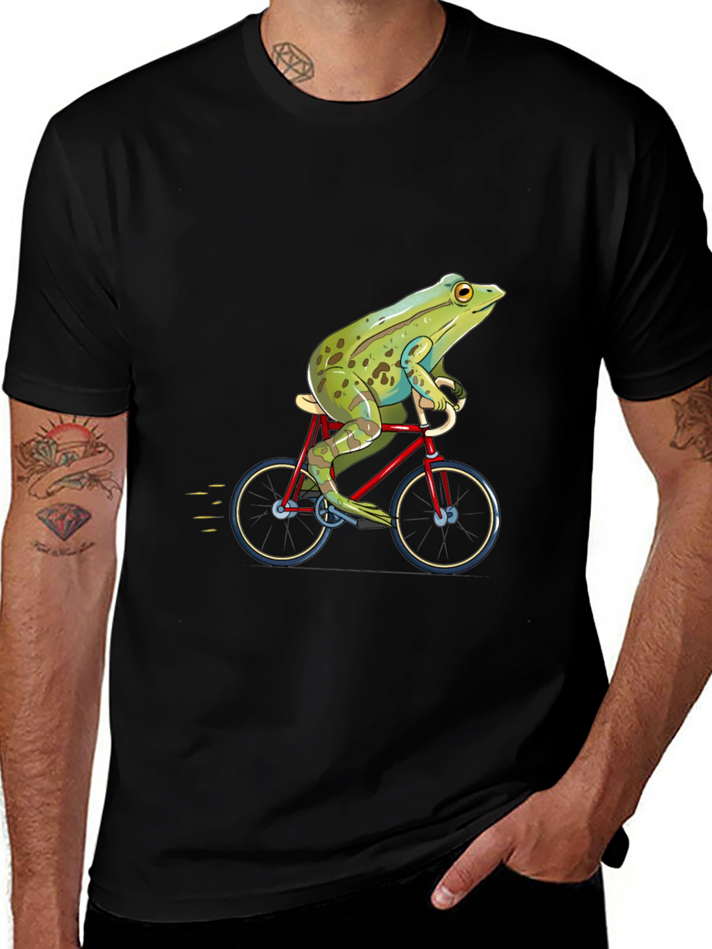 Frog on Bike Graphic Tee