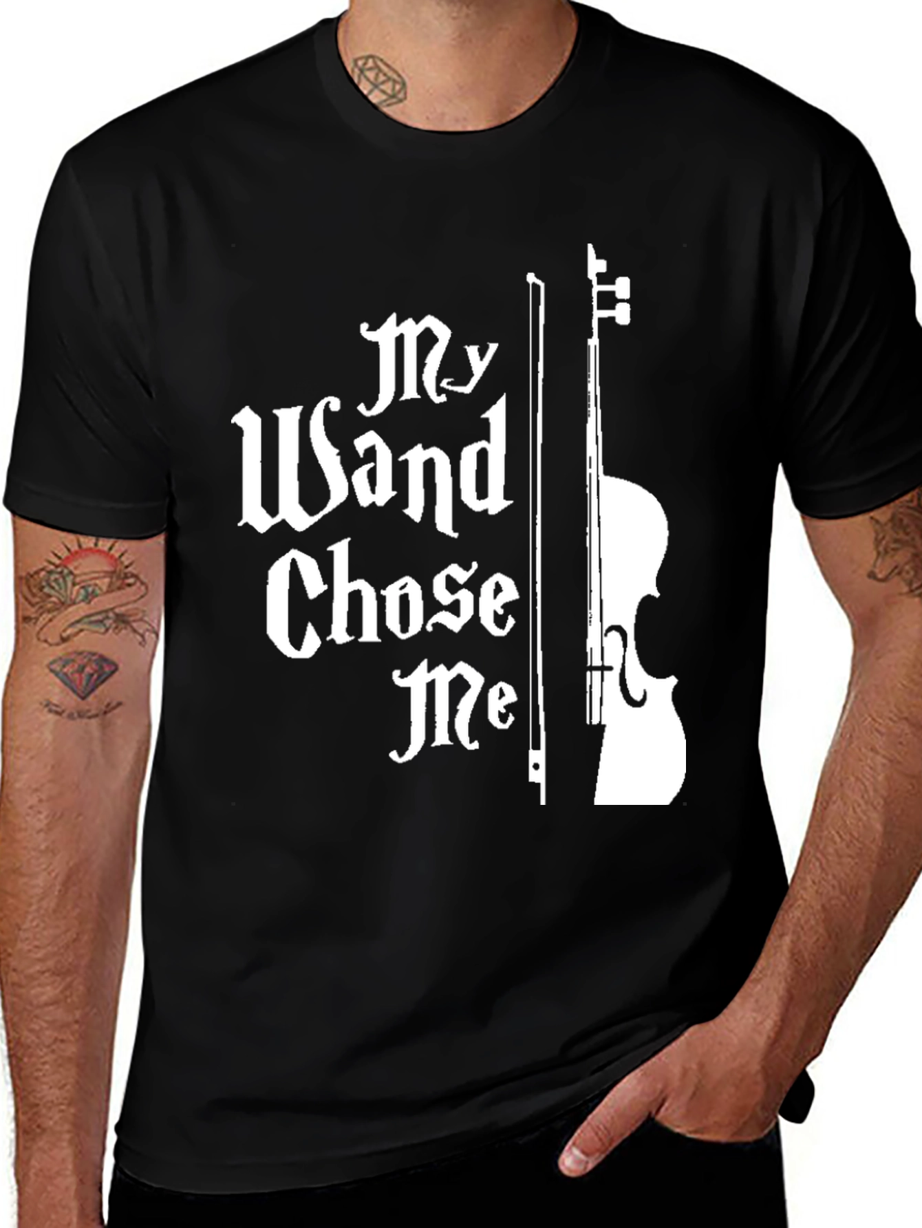 My Wand Chose Me Music T-Shirt
