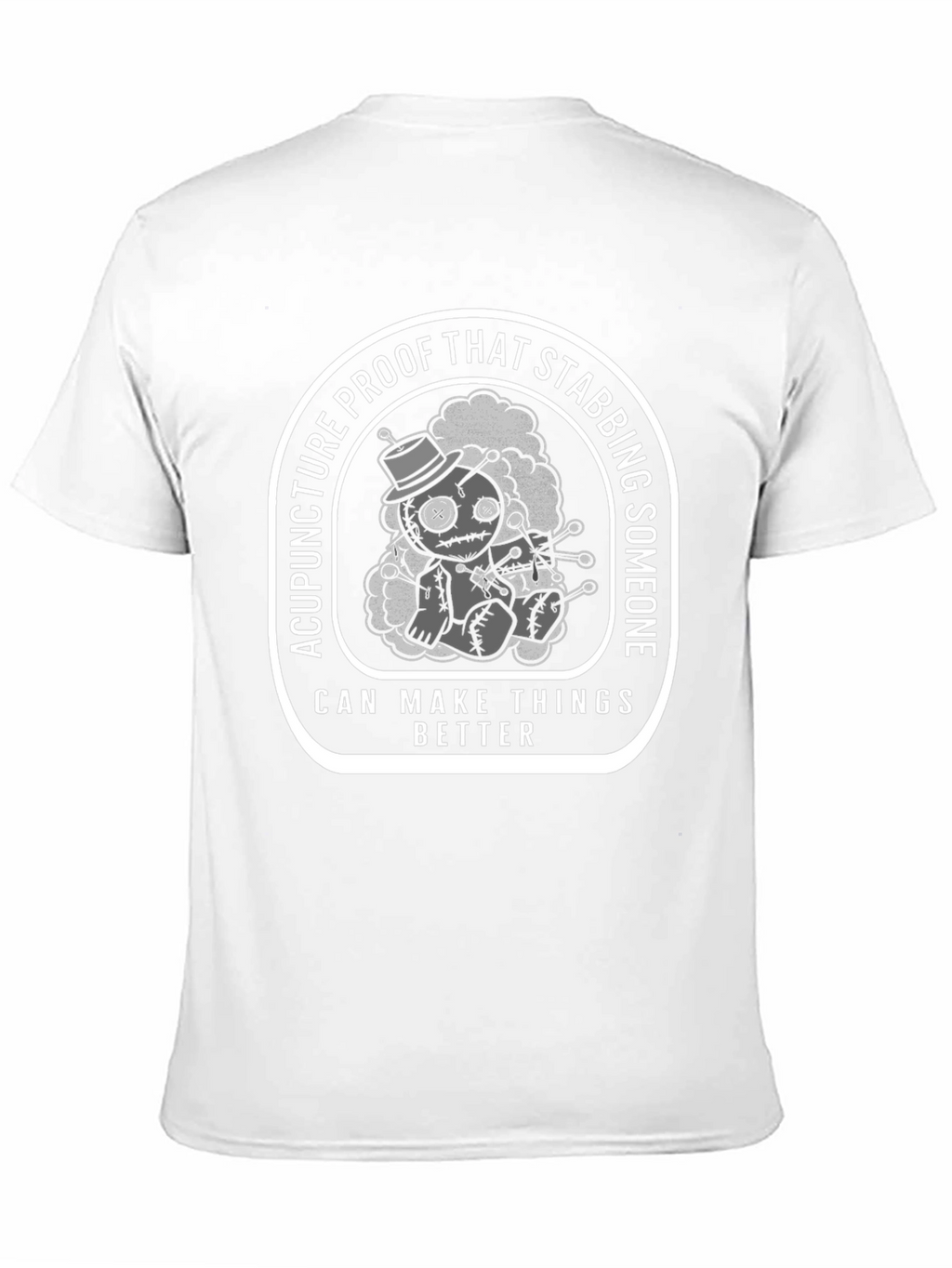 Acupuncture Proof Stabbing Voodoo Doll Graphic Tee