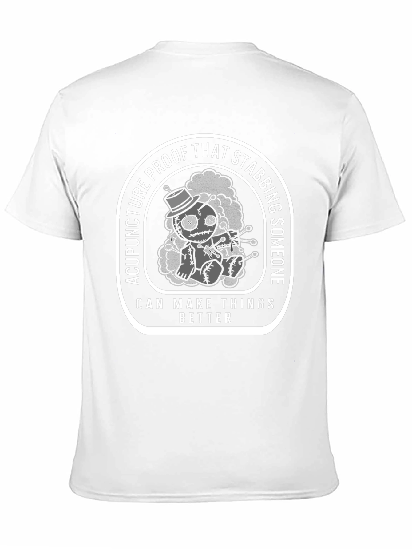 Acupuncture Proof Stabbing Voodoo Doll Graphic Tee