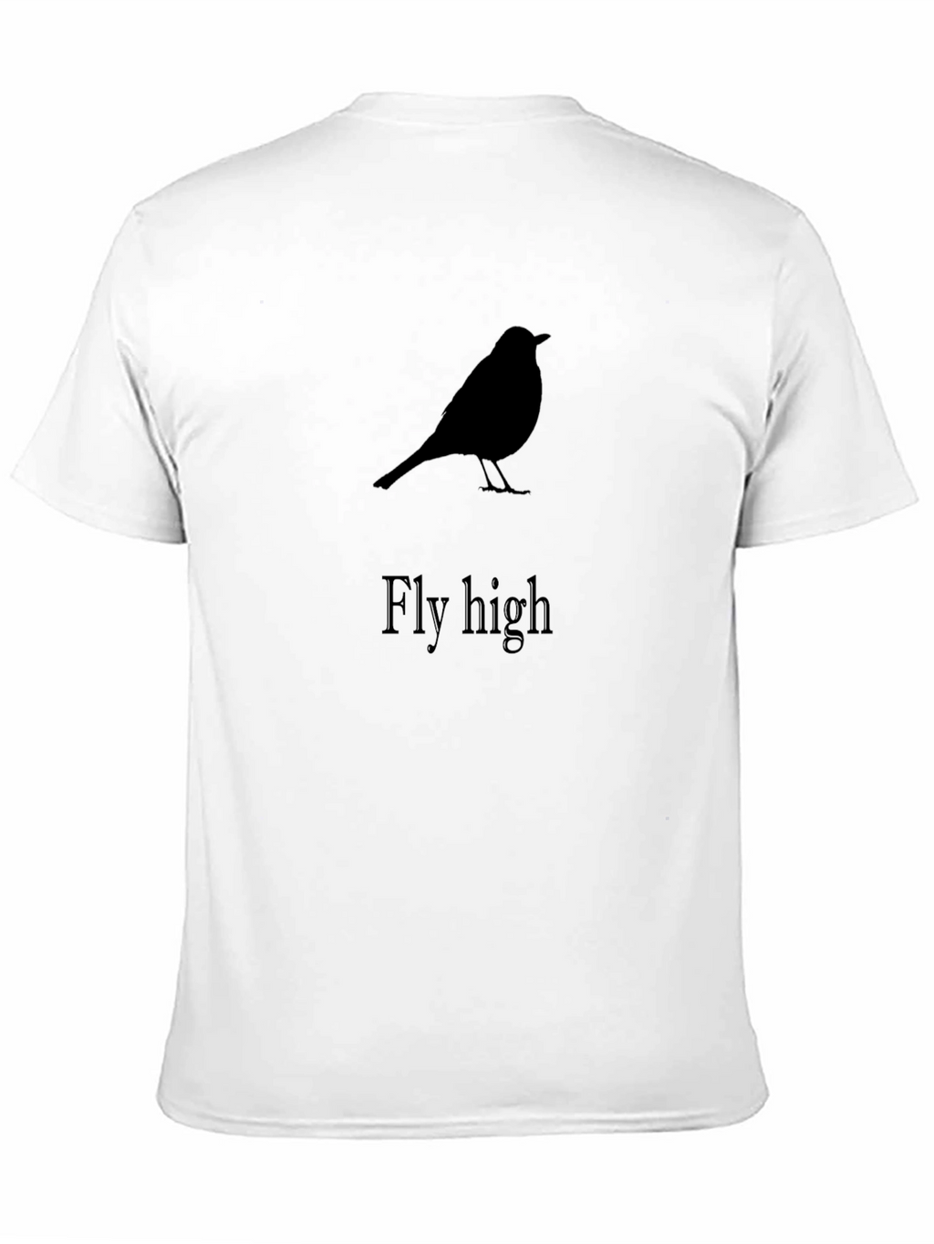 Fly High Bird Silhouette Graphic T-Shirt - Black