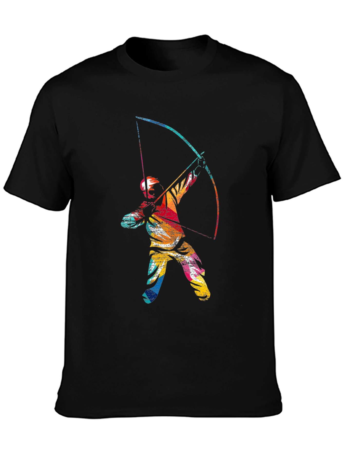 Archery Graphic Tee - Mens Black Cotton T-Shirt