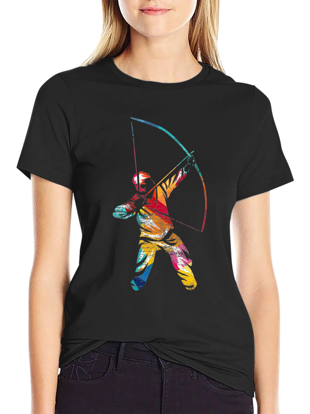 Archery Graphic Tee - Mens Black Cotton T-Shirt