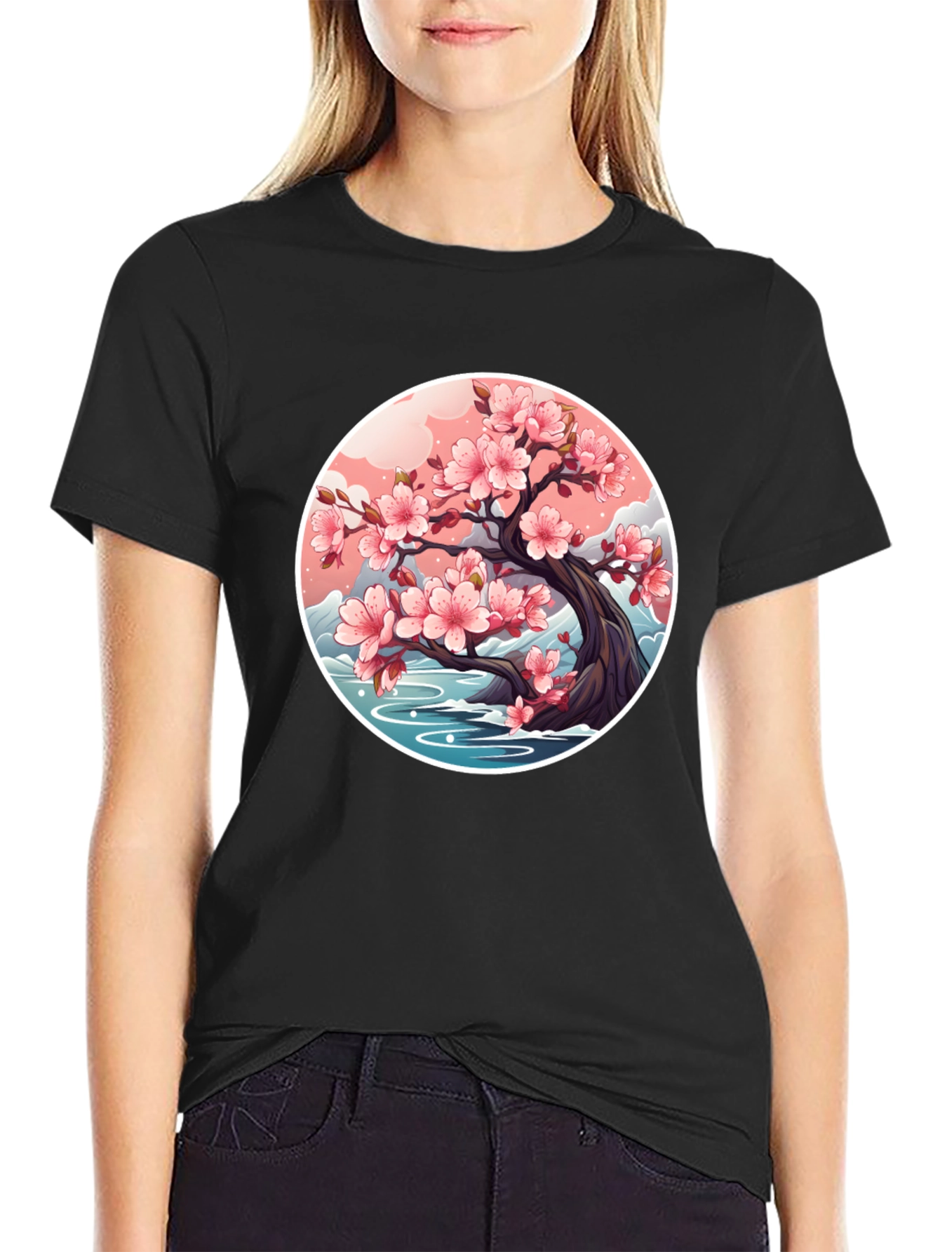 Sakura Blossom Tree Graphic T-Shirt - Unisex