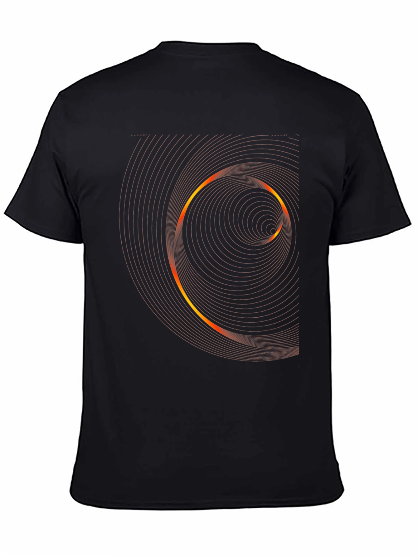 Modern Swirl Graphic Black T-Shirt