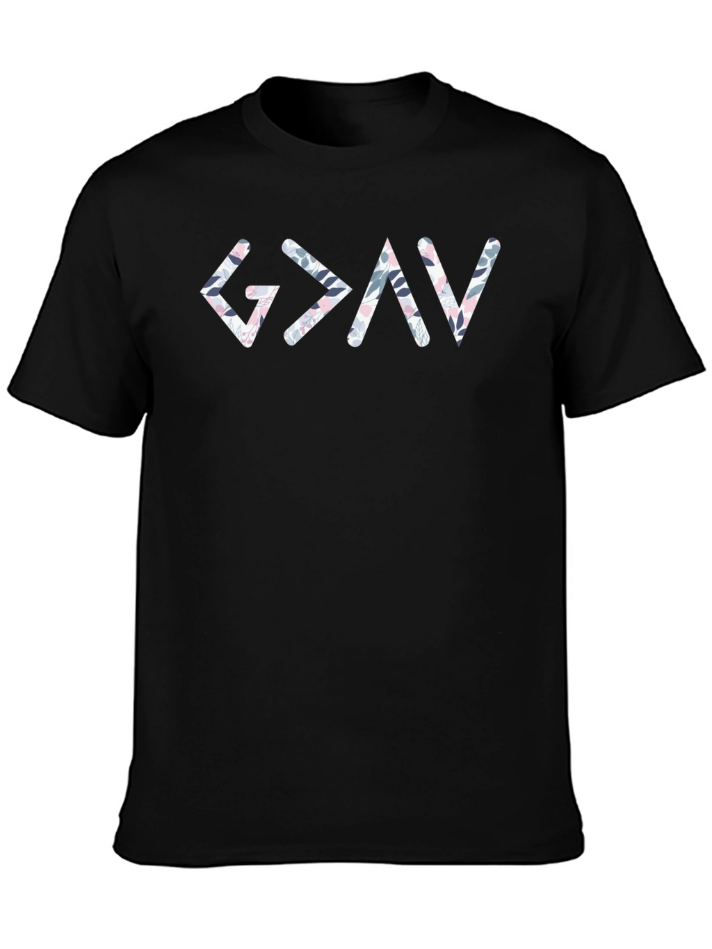 Floral Greater Than God T-Shirt - Christian Apparel