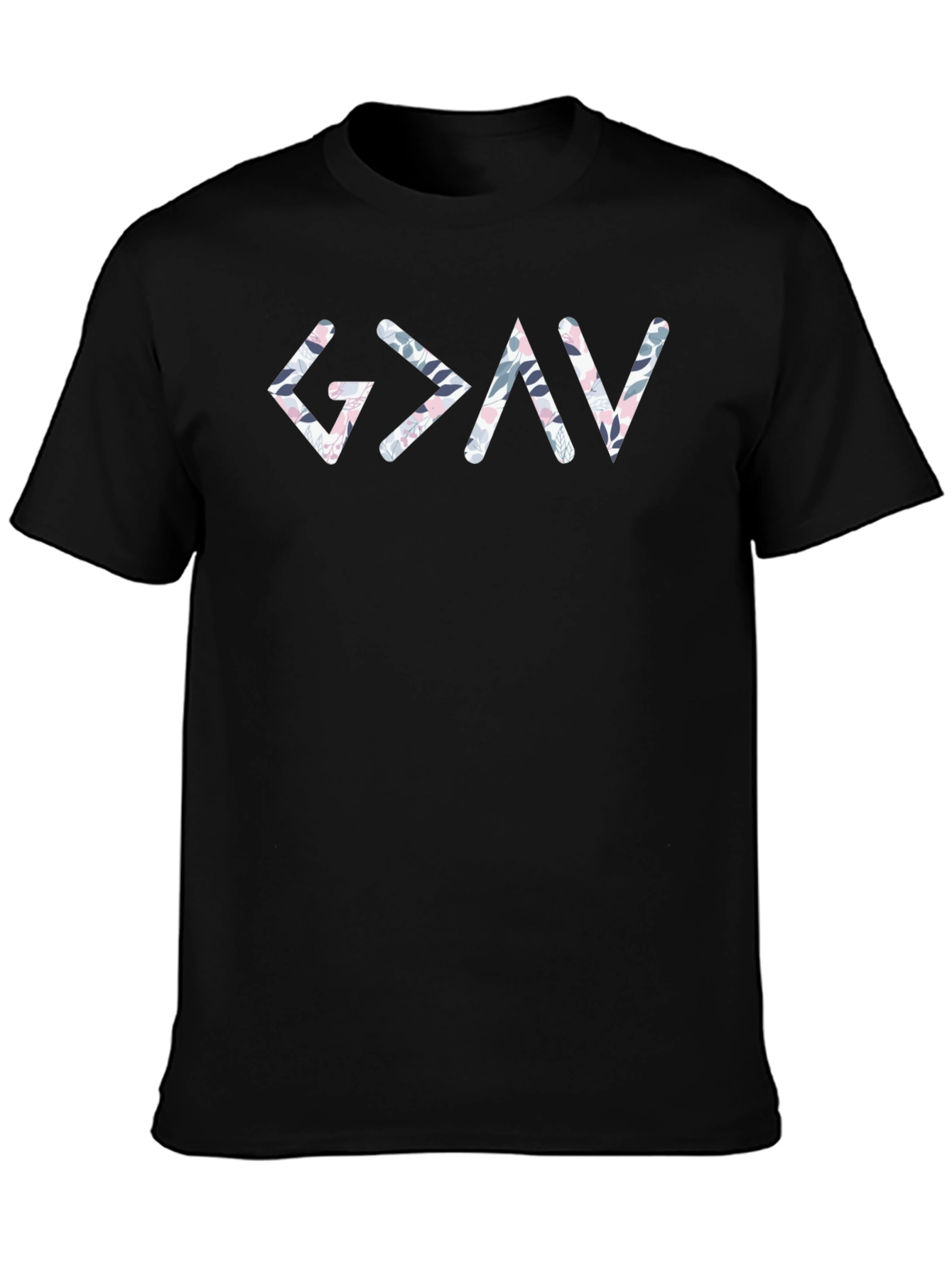 Floral Greater Than God T-Shirt - Christian Apparel