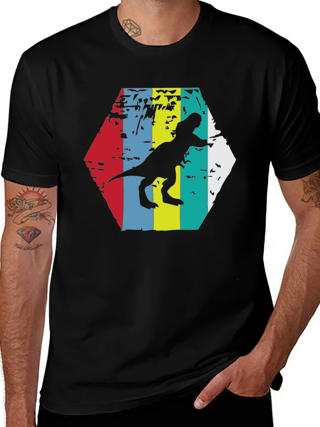 Retro Dinosaur Graphic Tee - Classic Style