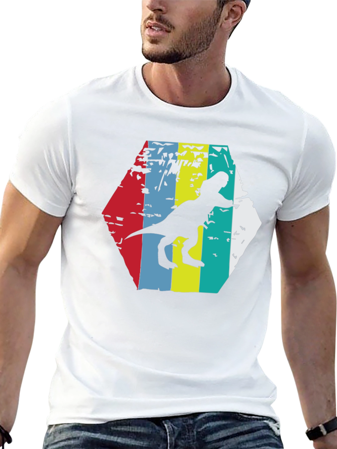 Retro Dinosaur Graphic Tee - Classic Style
