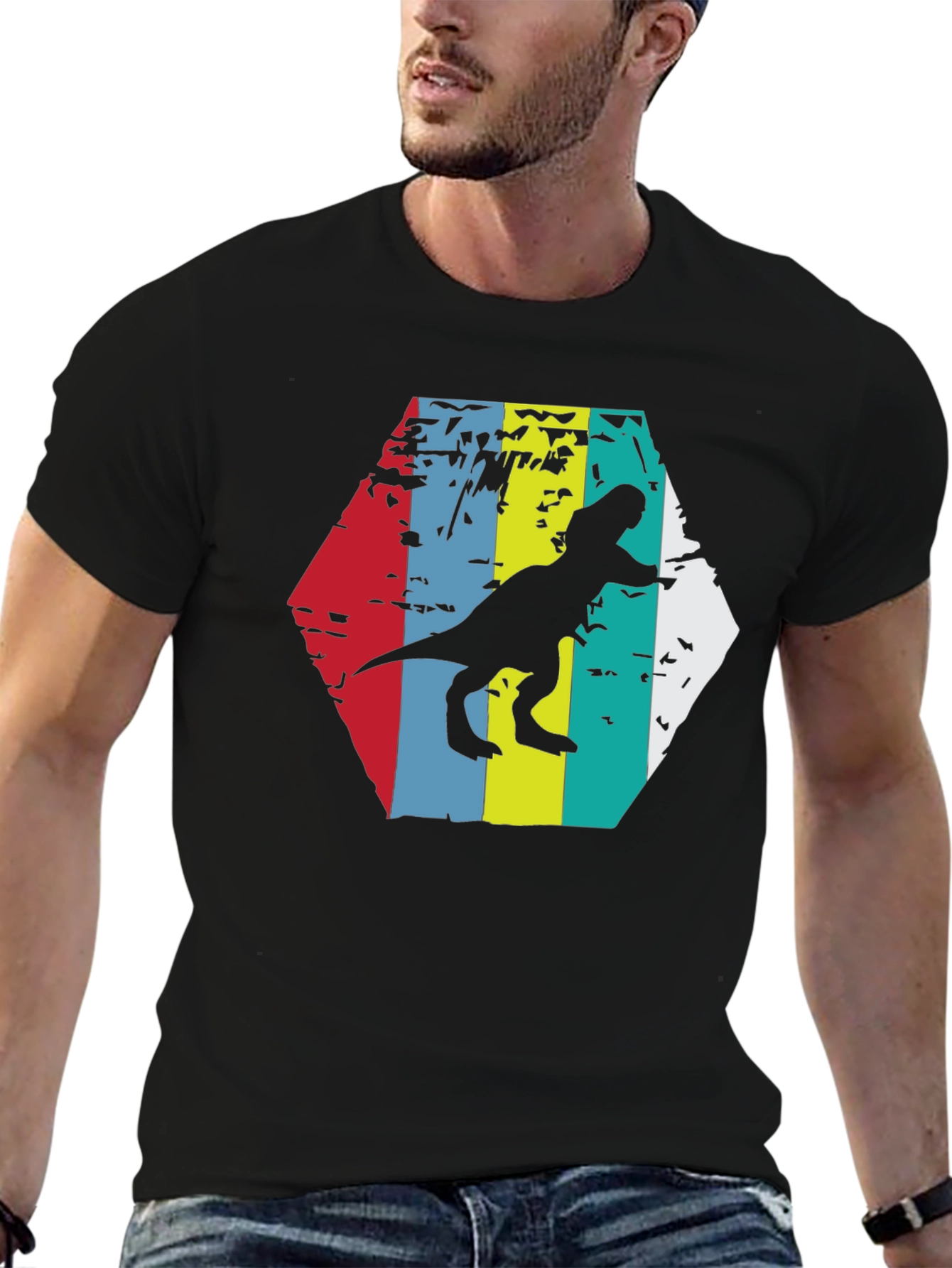 Retro Dinosaur Graphic Tee - Classic Style