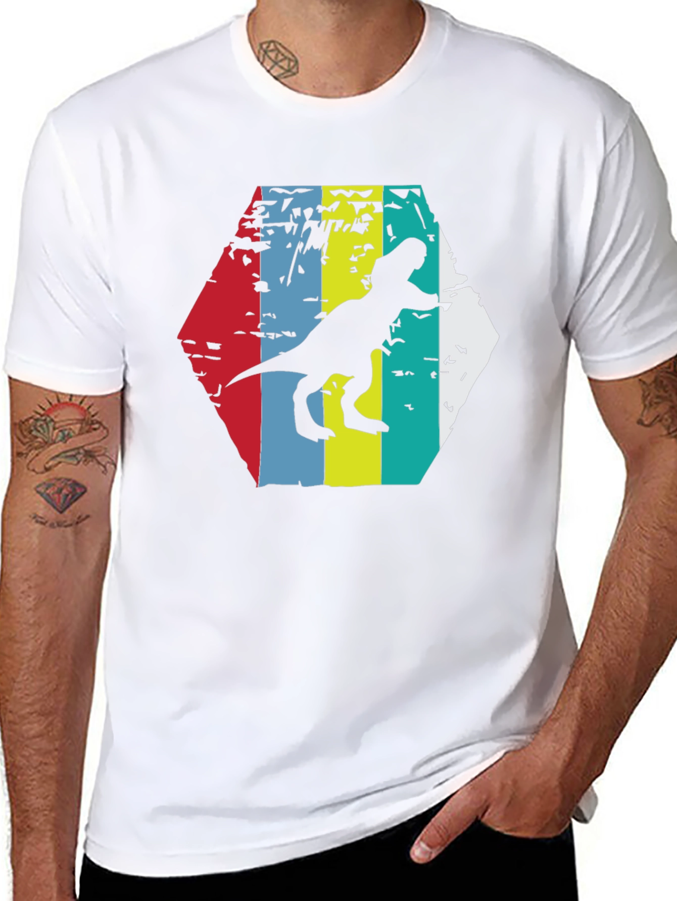 Retro Dinosaur Graphic Tee - Classic Style