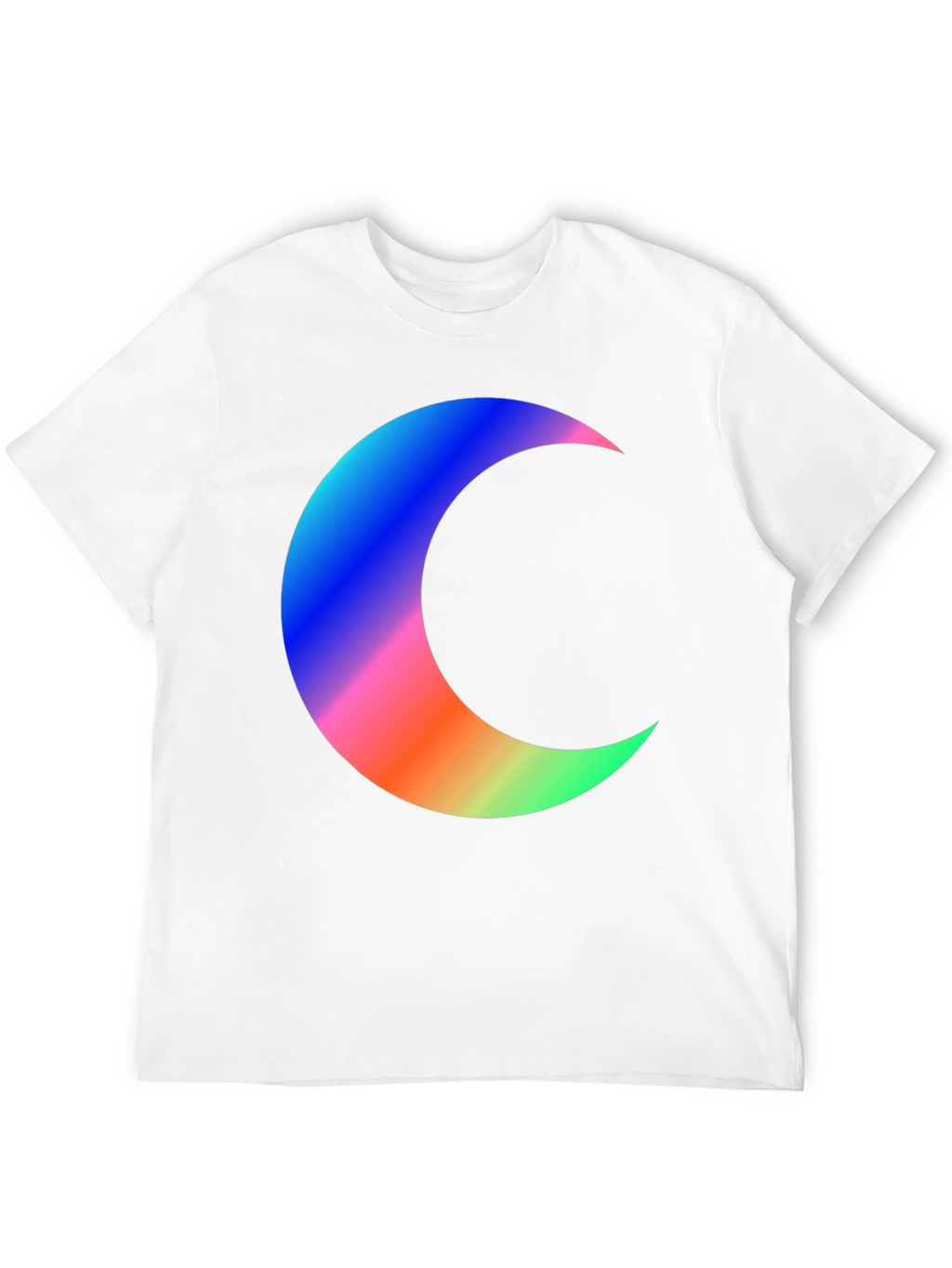 Crescent Moon Graphic Tee - Black Cotton T-Shirt