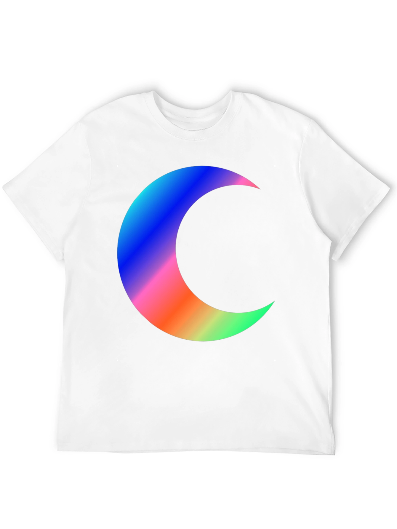 Crescent Moon Graphic Tee - Black Cotton T-Shirt