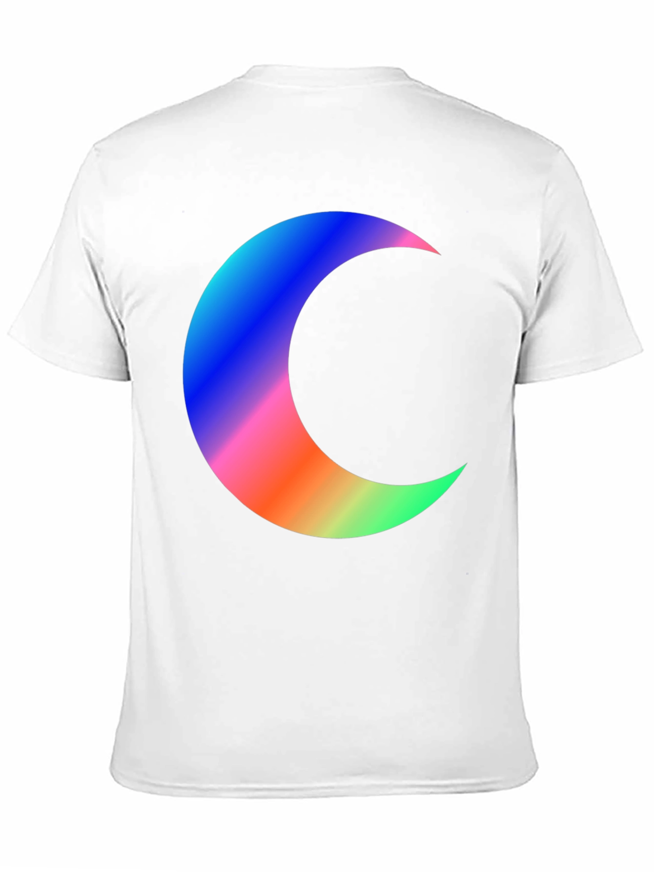 Crescent Moon Graphic Tee - Black Cotton T-Shirt