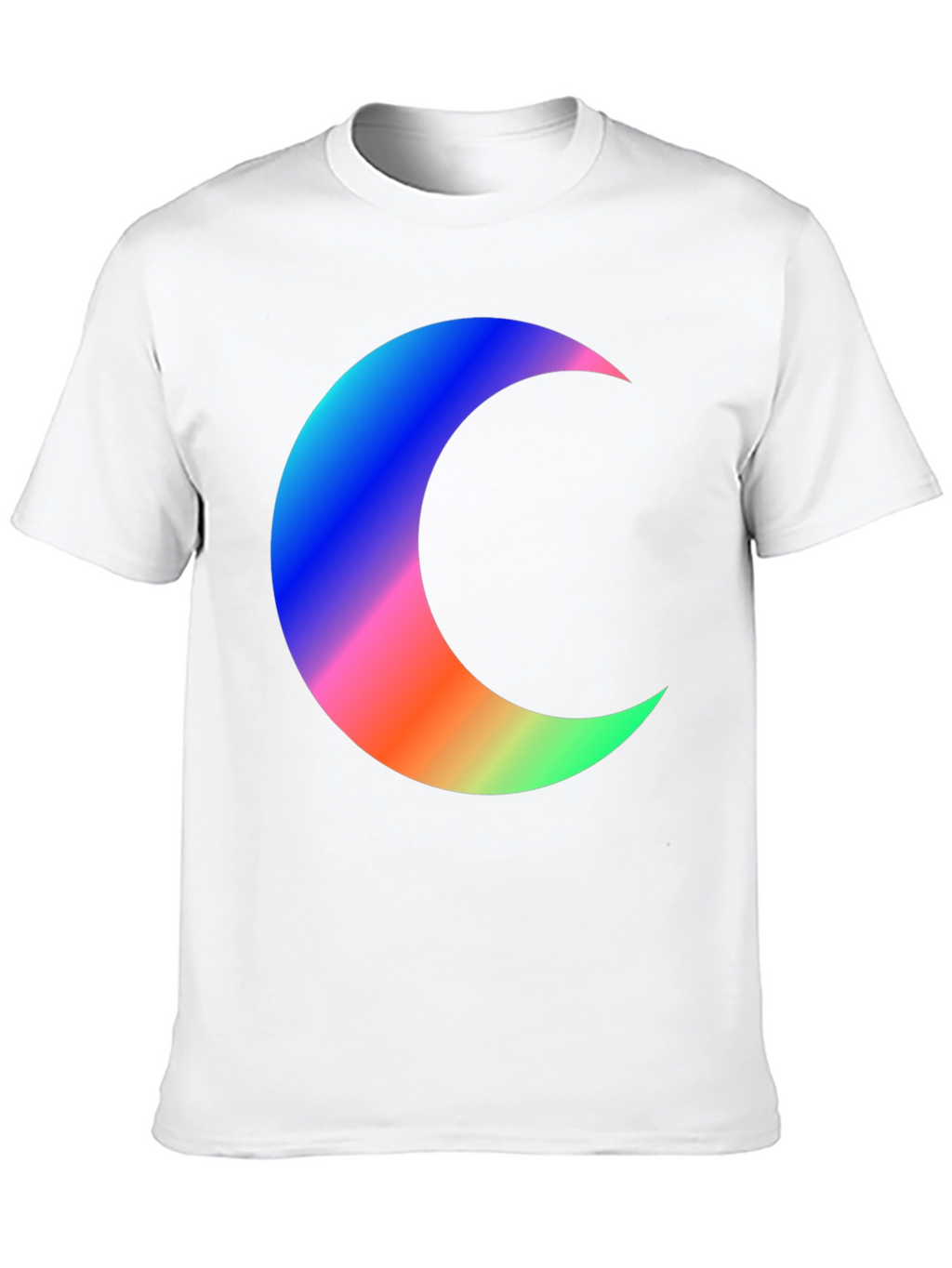 Crescent Moon Graphic Tee - Black Cotton T-Shirt