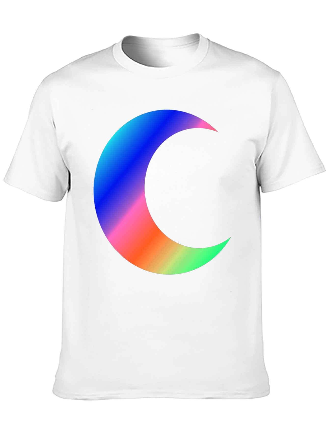 Crescent Moon Graphic Tee - Black Cotton T-Shirt