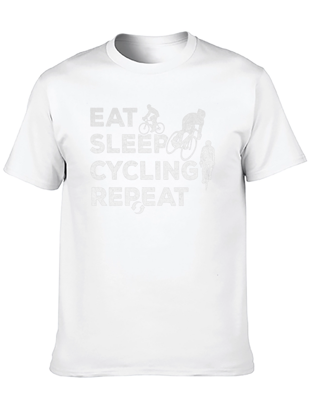 Eat Sleep Cycling Repeat Black T-Shirt