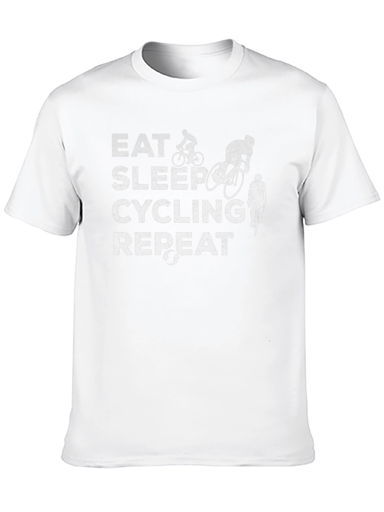 Eat Sleep Cycling Repeat Black T-Shirt