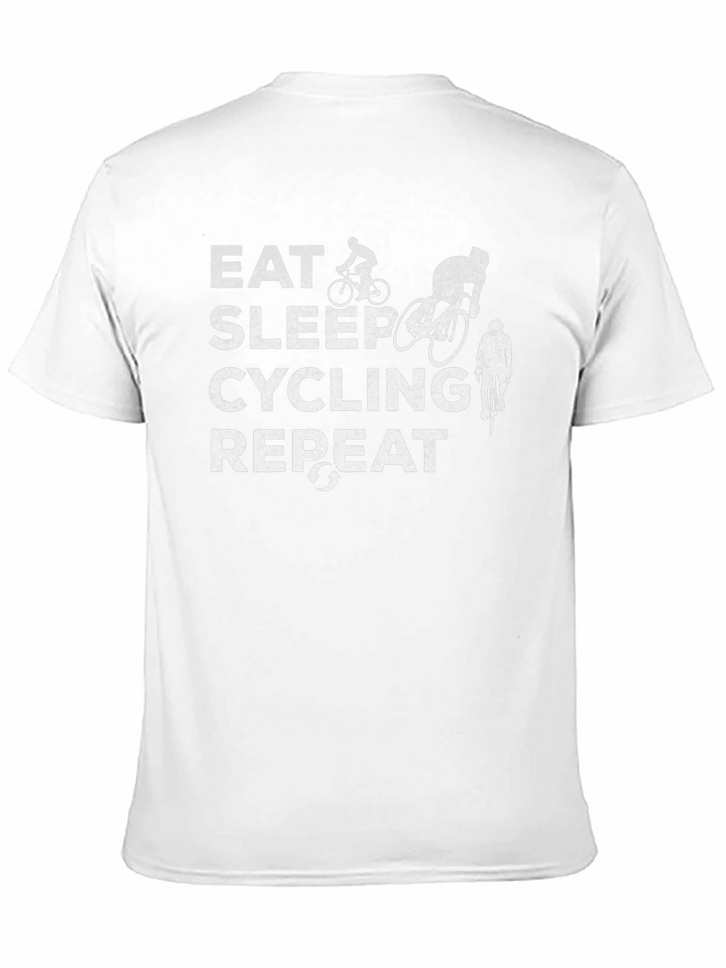 Eat Sleep Cycling Repeat Black T-Shirt