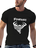 Fournado Graphic Tee - Black Casual T-Shirt