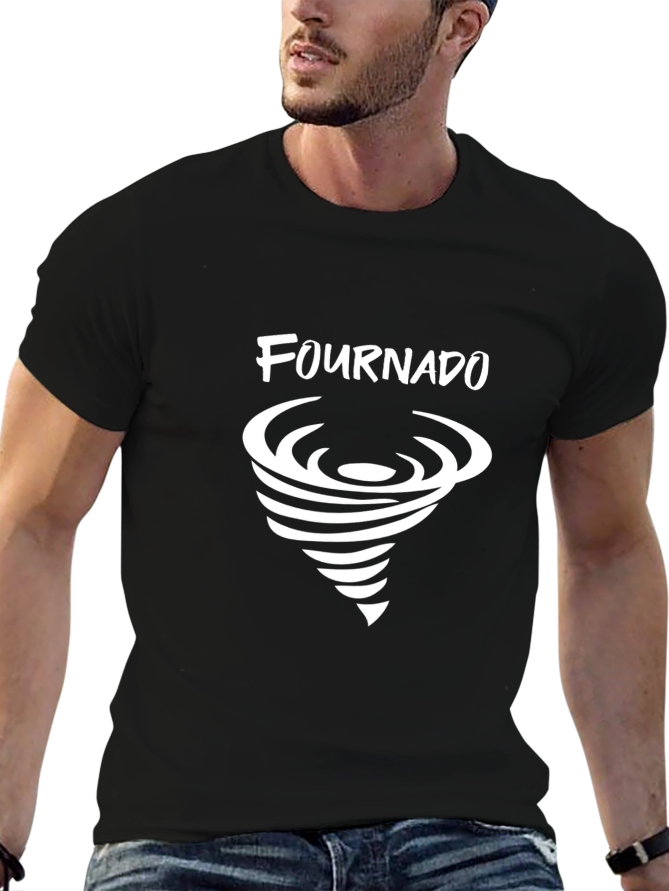 Fournado Graphic Tee - Black Casual T-Shirt