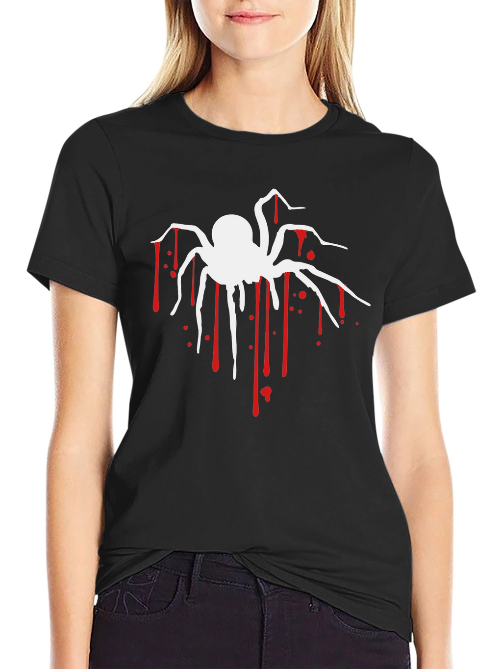 Creepy Spider Graphic Tee - Halloween T-Shirt