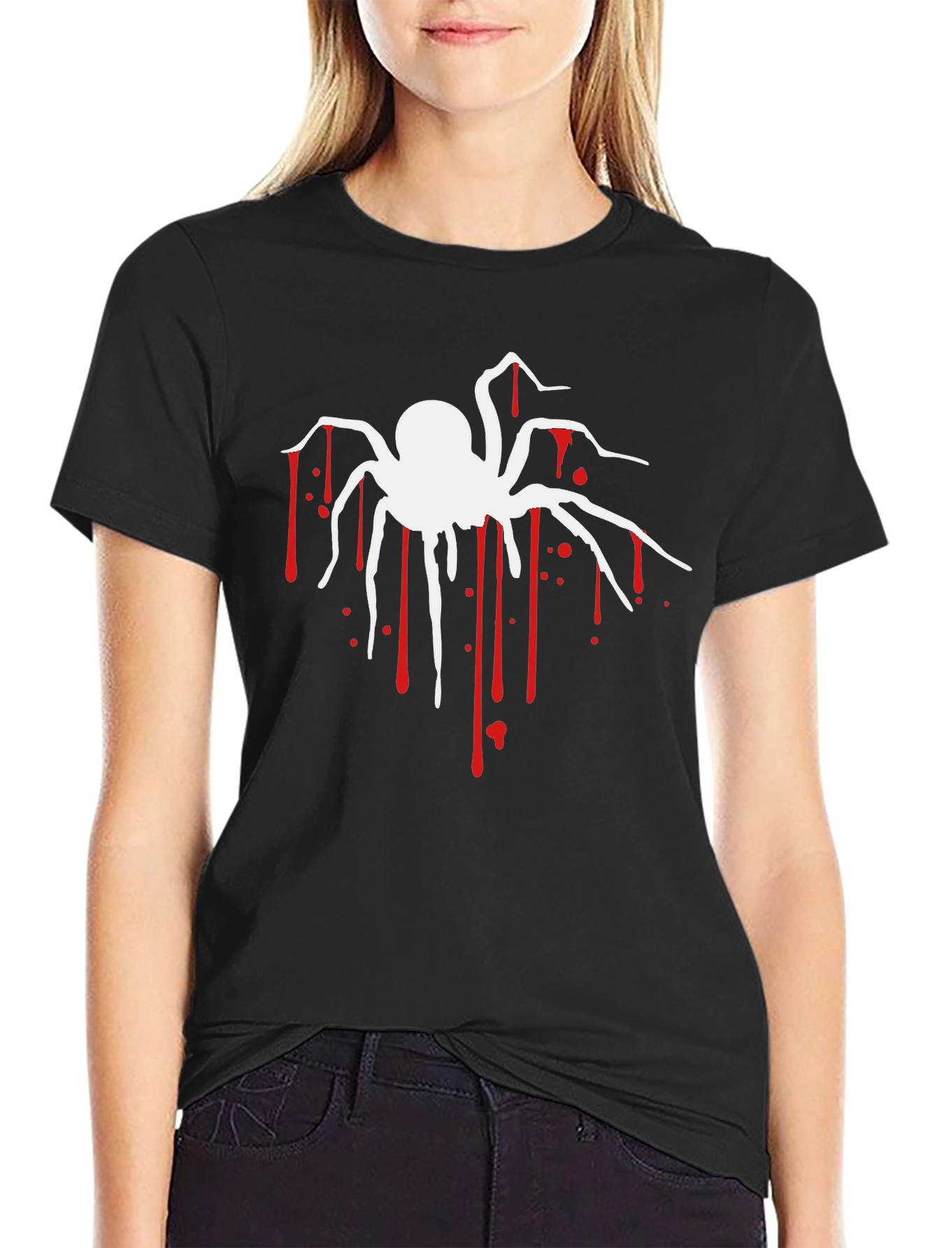 Creepy Spider Graphic Tee - Halloween T-Shirt