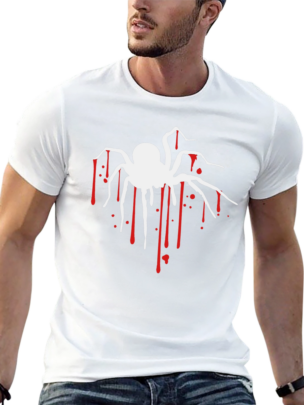 Creepy Spider Graphic Tee - Halloween T-Shirt