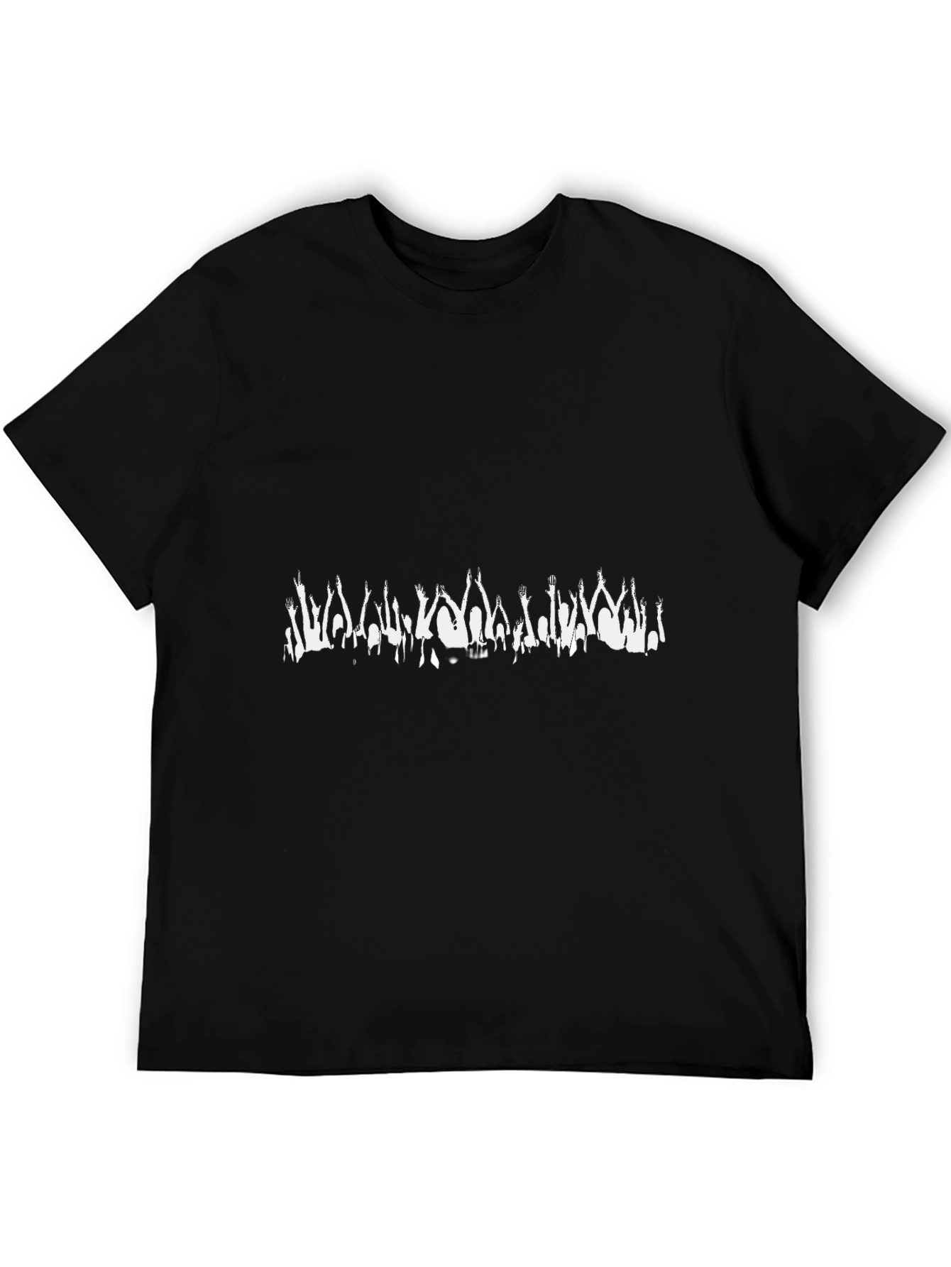 Concert Crowd Graphic Tee - Black Cotton T-Shirt