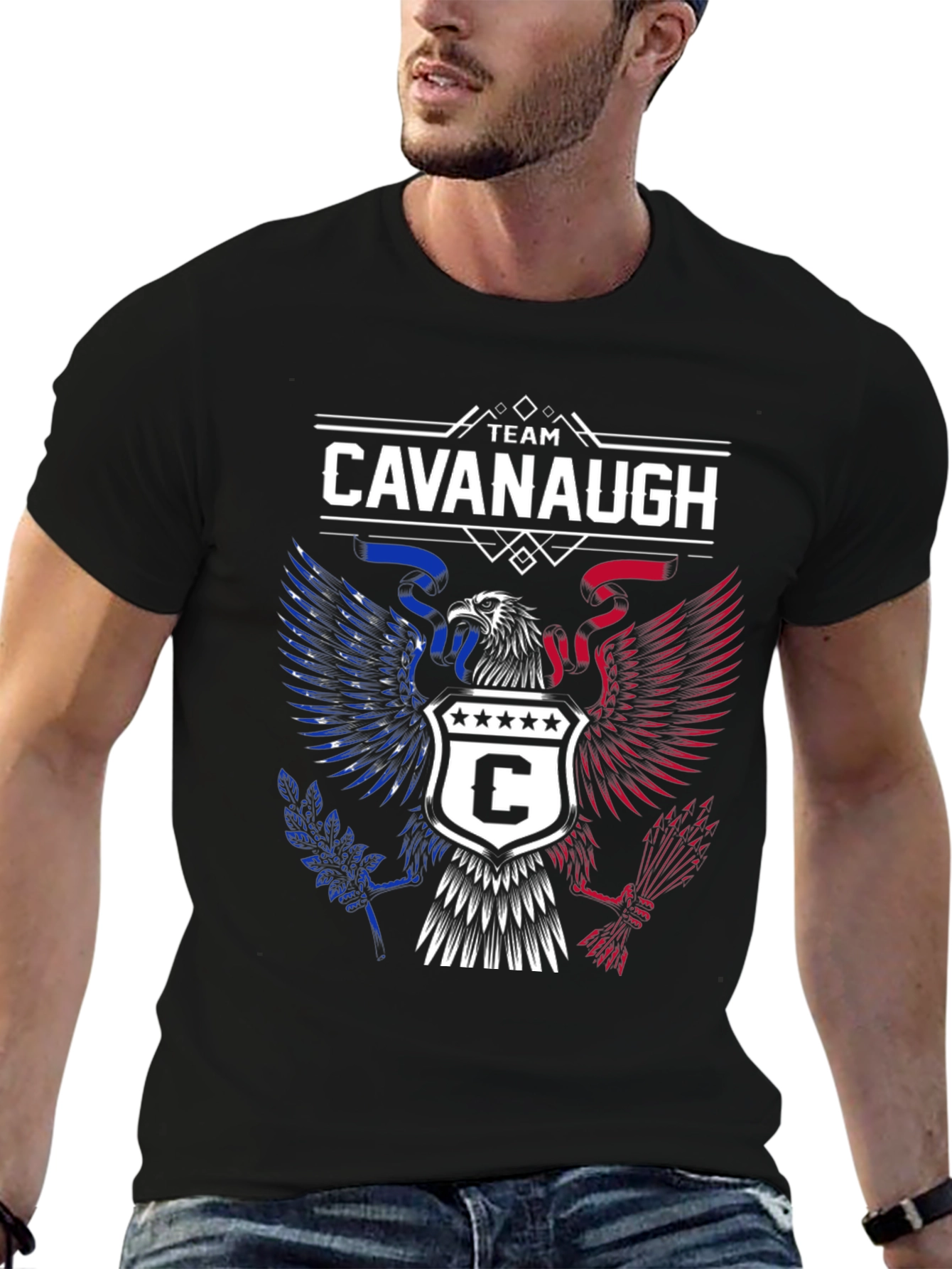 Team Cavanaugh Eagle Graphic T-Shirt - Patriotic Style