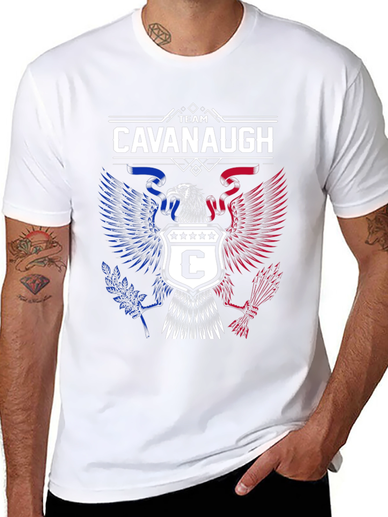 Team Cavanaugh Eagle Graphic T-Shirt - Patriotic Style