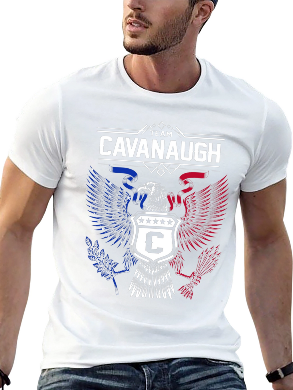 Team Cavanaugh Eagle Graphic T-Shirt - Patriotic Style