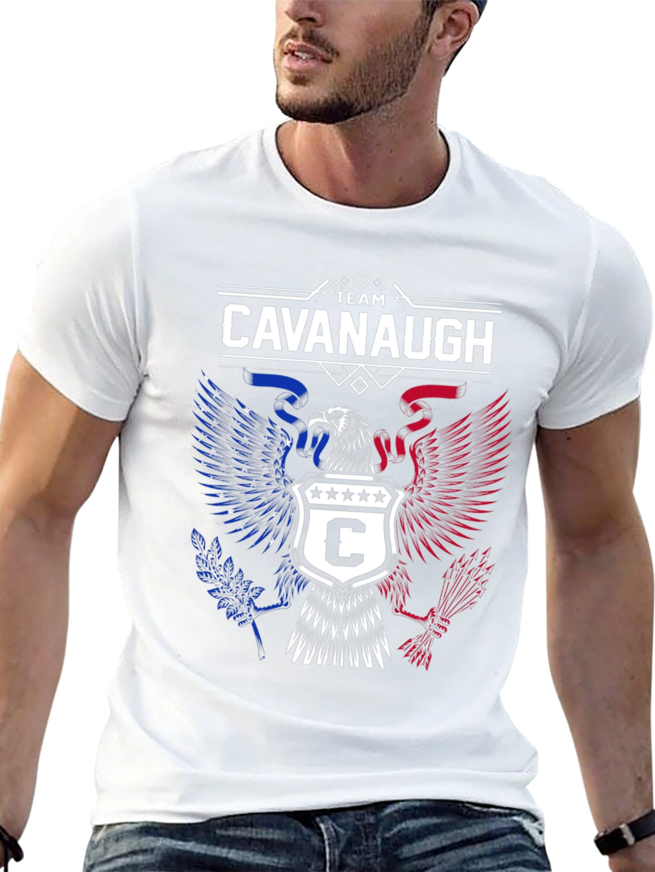 Team Cavanaugh Eagle Graphic T-Shirt - Patriotic Style