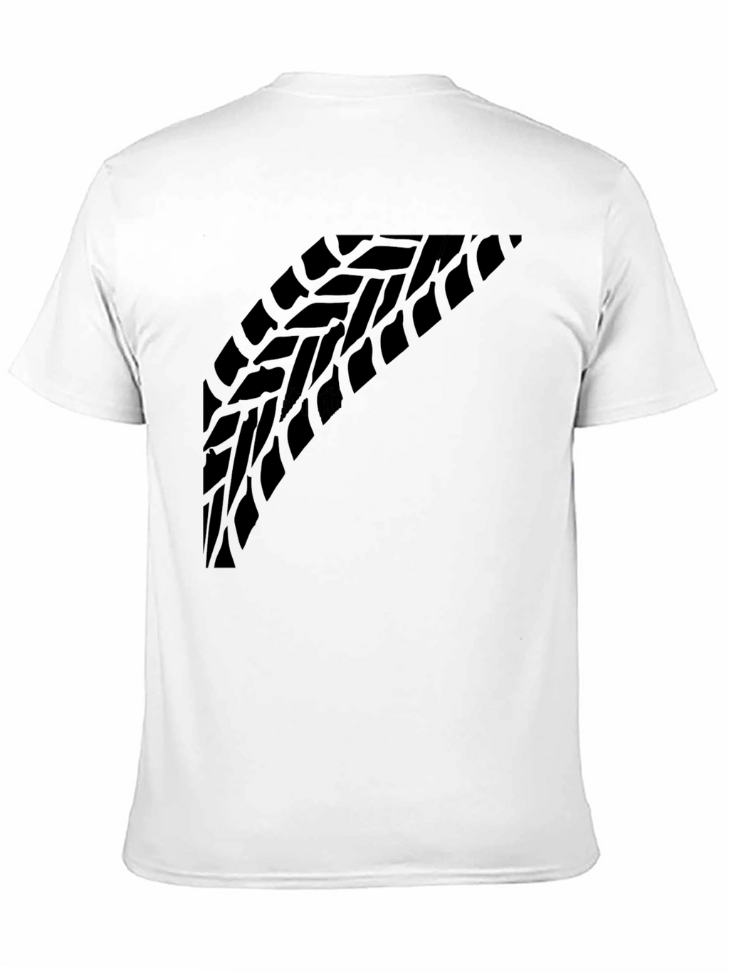 Tire Tread Graphic Tee - Black Crew Neck