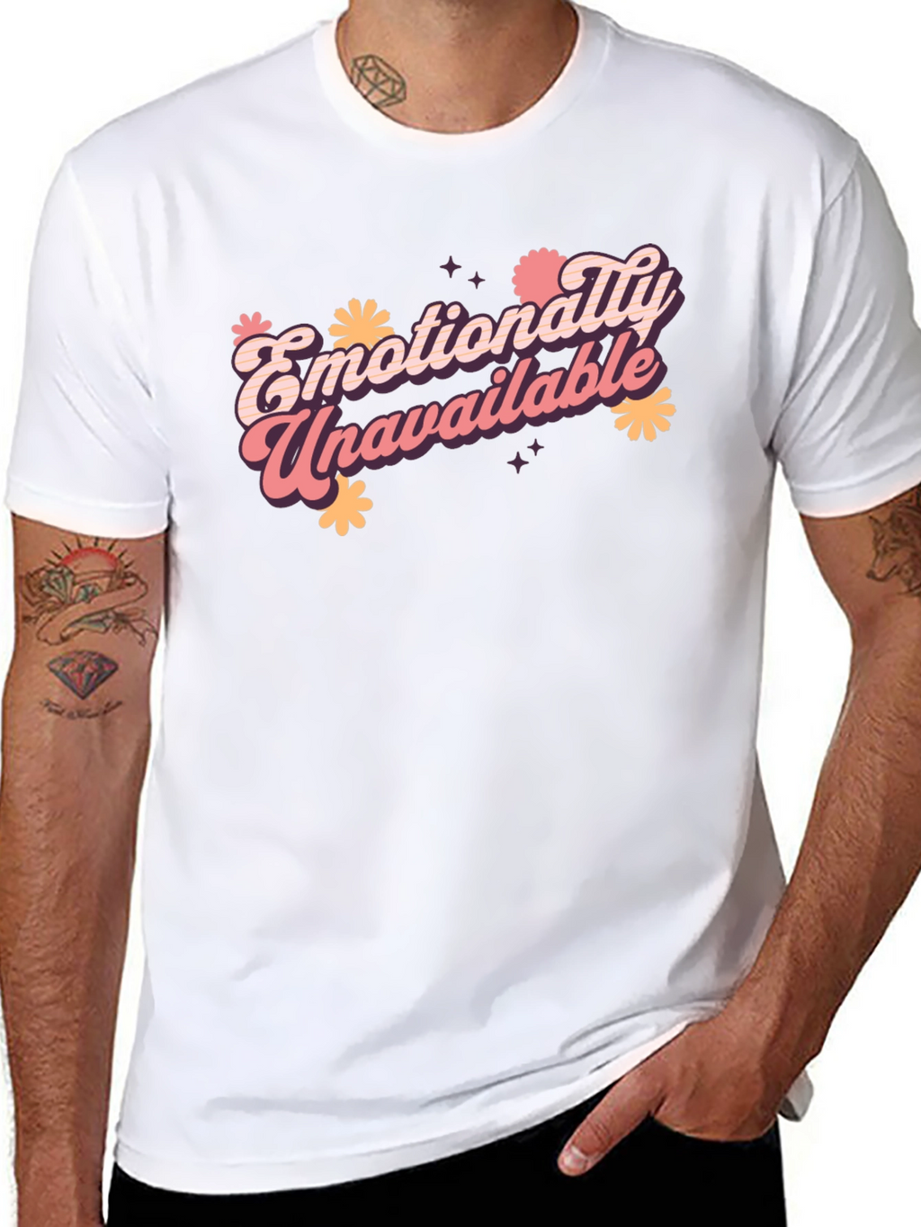 Emotionally Unavailable Graphic T-Shirt - Black