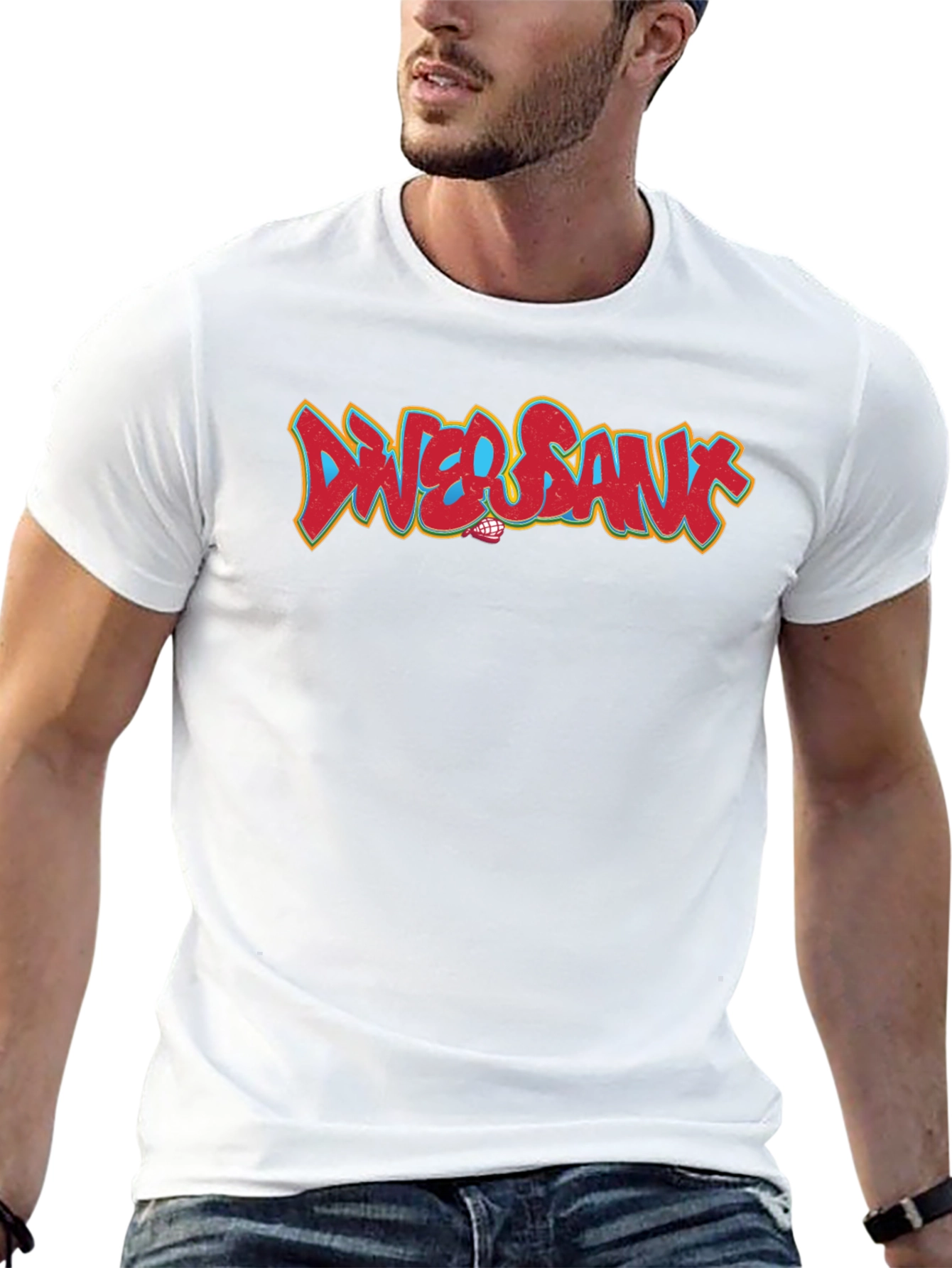Dwer Sanx Graphic T-Shirt - Mens Casual Tee