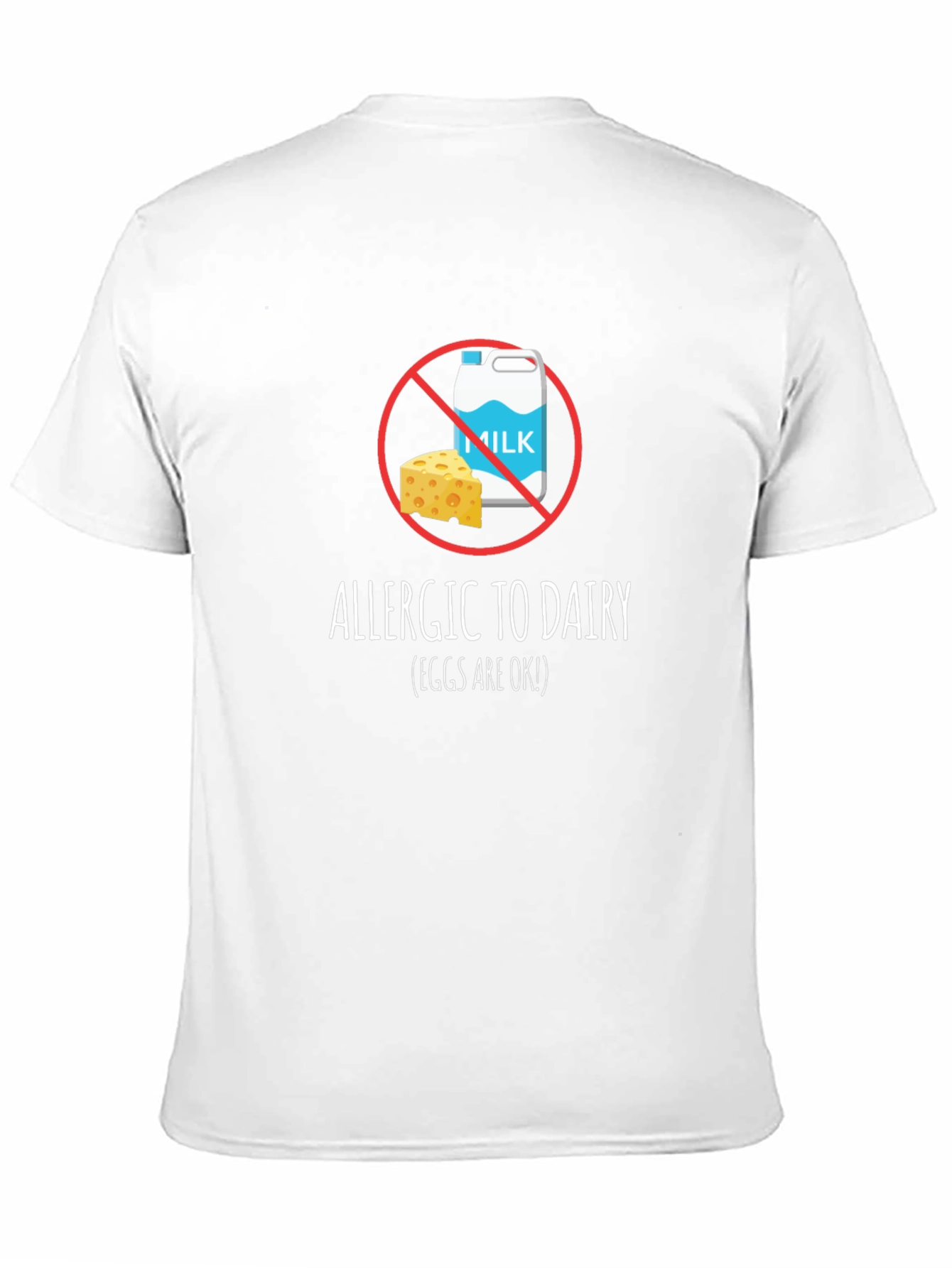 Dairy Allergy T-Shirt - Milk & Cheese Crossed Out