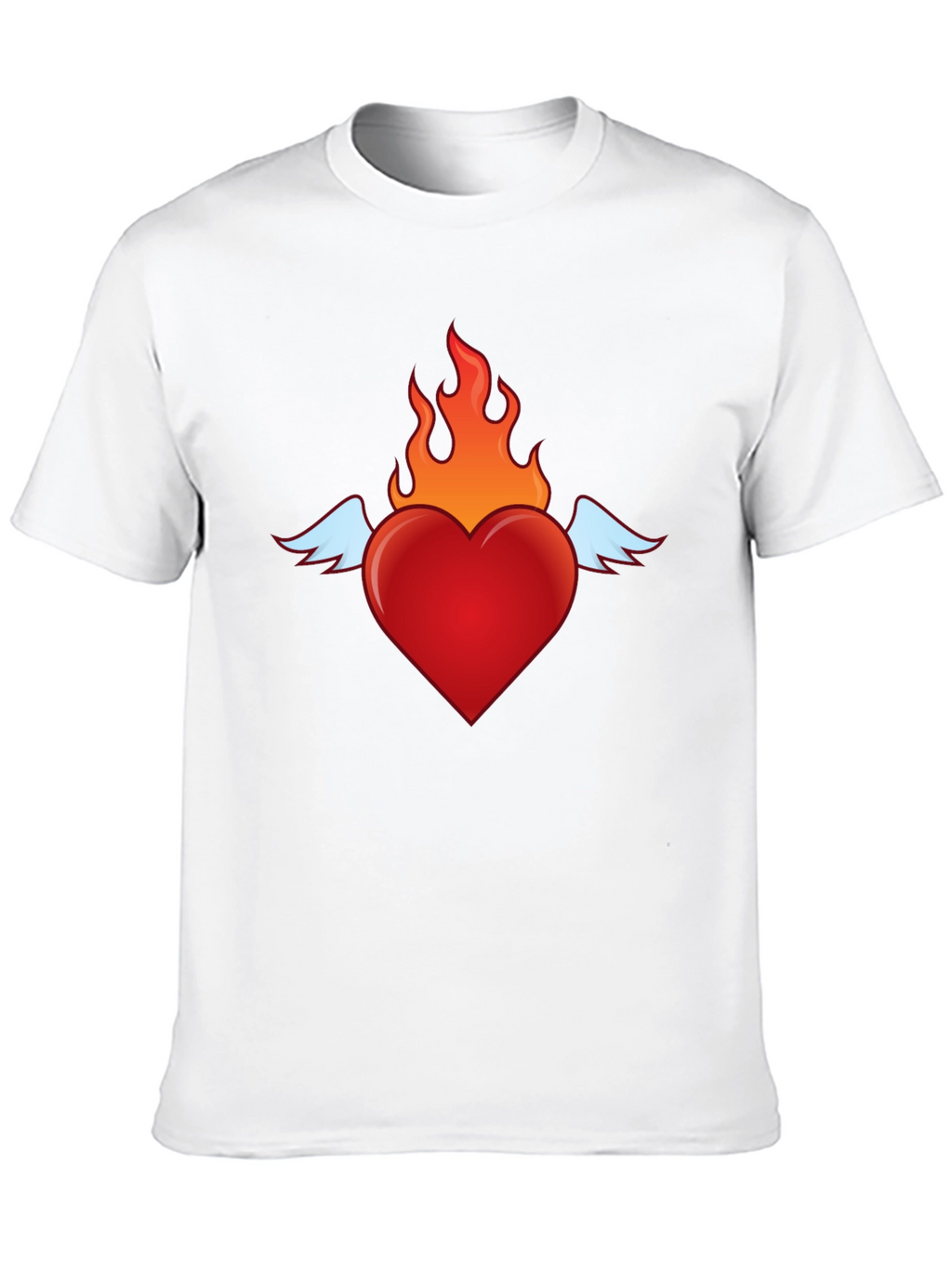 Fiery Heart T-Shirt - Unique Graphic Tee
