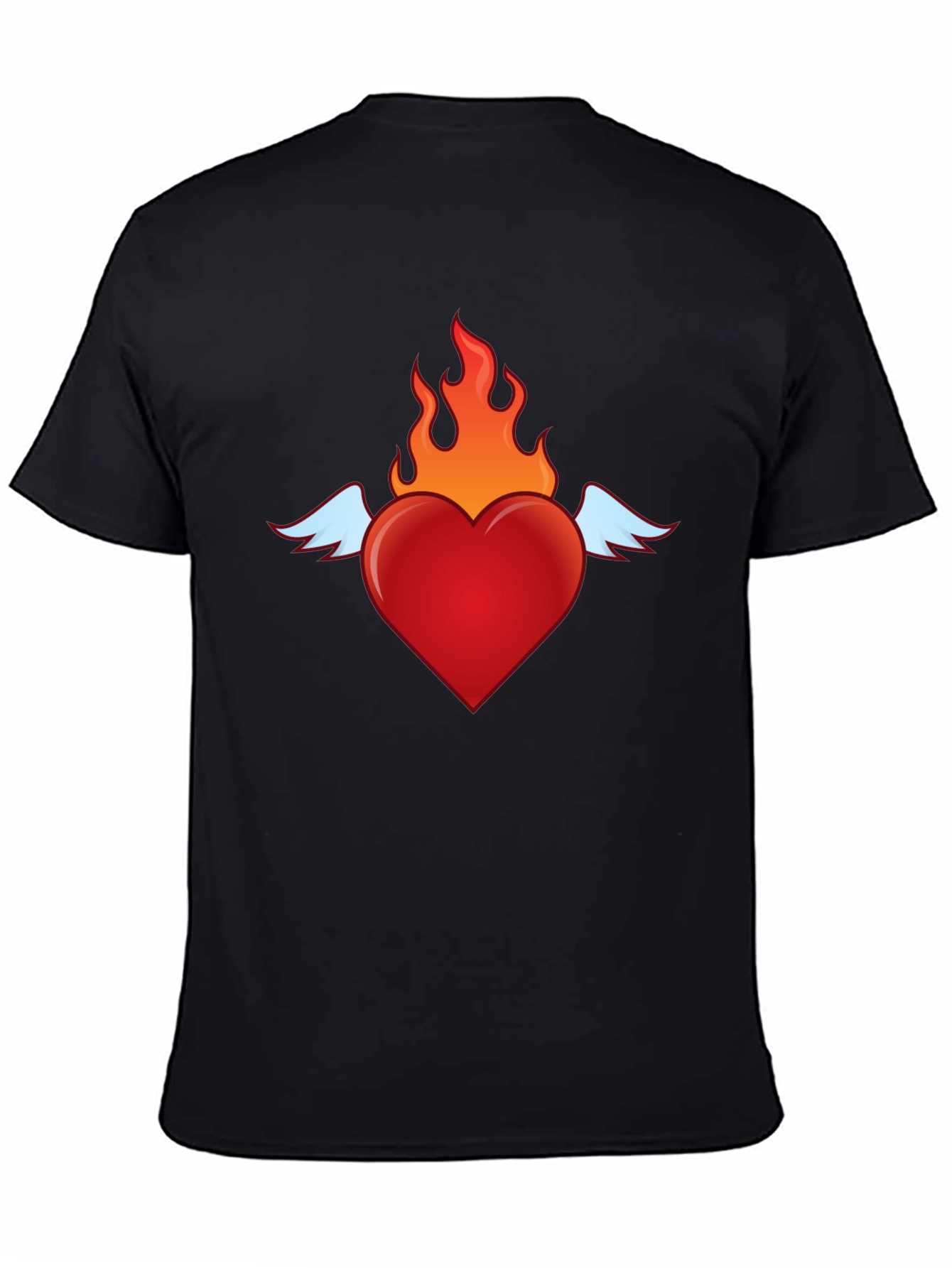 Fiery Heart T-Shirt - Unique Graphic Tee